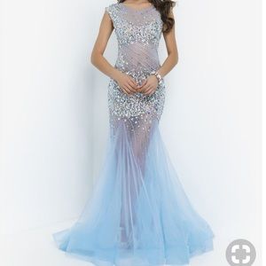 Blush Prom dress by Alexia style 9918 in Sky